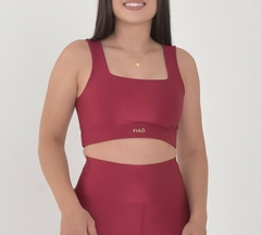 Top Mari Microcanelado Cereja - comprar online