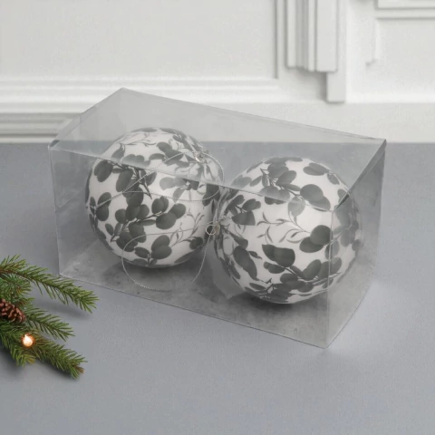 CAJA X2 BOLAS EUCALIPTO 12CM