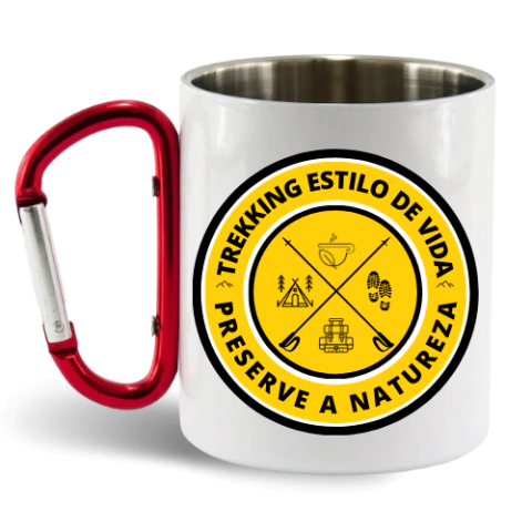 Caneca de Inox com Alça de Mosquetão Nª19