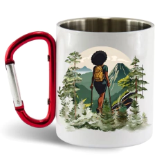 Caneca de Inox com Alça de Mosquetão Nª21