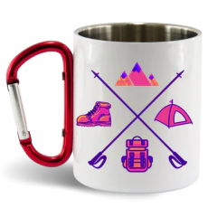 Caneca de Inox com Alça de Mosquetão Nª29
