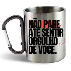 Caneca de Inox com Alça de Mosquetão Nª95 - comprar online