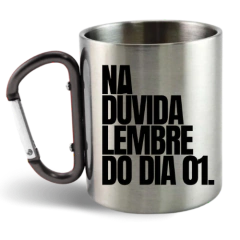 Caneca de Inox com Alça de Mosquetão Nª100 - comprar online