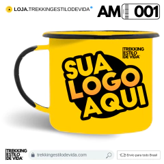 Caneca esmaltada personalizada | Kit 27 unidades - loja online