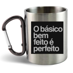 Caneca de Inox com Alça de Mosquetão Nª106 - comprar online