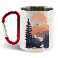 Caneca de Inox com Alça de Mosquetão Nª11