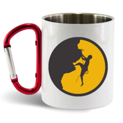 Caneca de Inox com Alça de Mosquetão Nª55