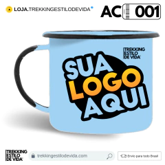 Caneca esmaltada personalizada | Kit 13 unidades na internet