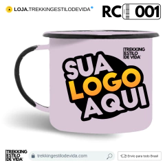 Caneca esmaltada personalizada | Kit 08 unidades - comprar online