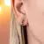 Brinco Mini Ear Cuff Três Corações em Aço Inox