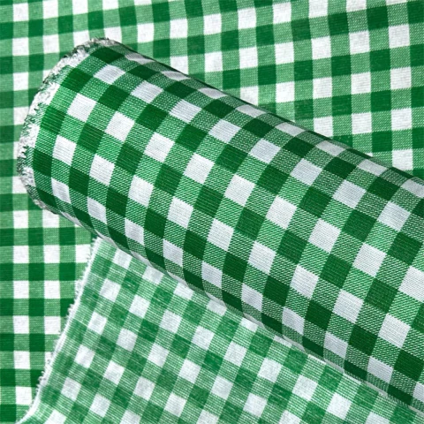 Tecido Gorgurinho Estampado - Xadrez Verde