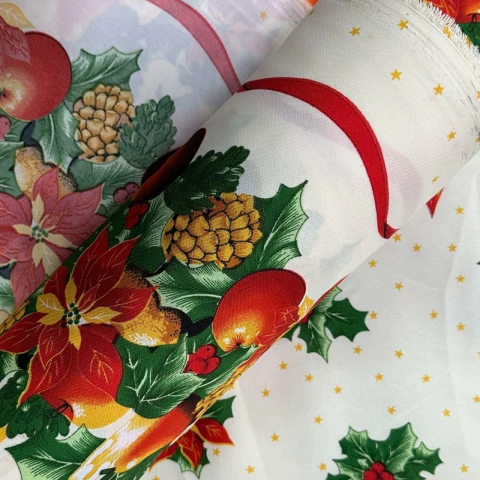 Tecido Para Toalha de Mesa Oxford Natal - 108-02
