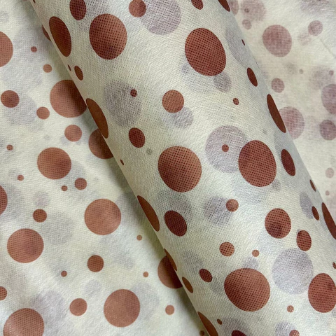 Tnt Estampado - Fundo Palha Bola Marrom R50M SF