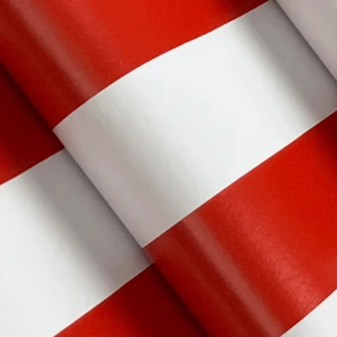 Bagum Napa Vermelho com Branco Listrado 1m x 1,40m