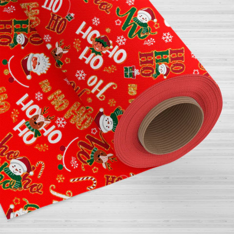 Tnt Estampado - Natal "Hohoho" Vermelho