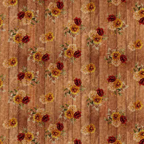 Toalha de mesa Quadrada para 4 cadeiras (1,35 x 1,38) - Floral Madeirado