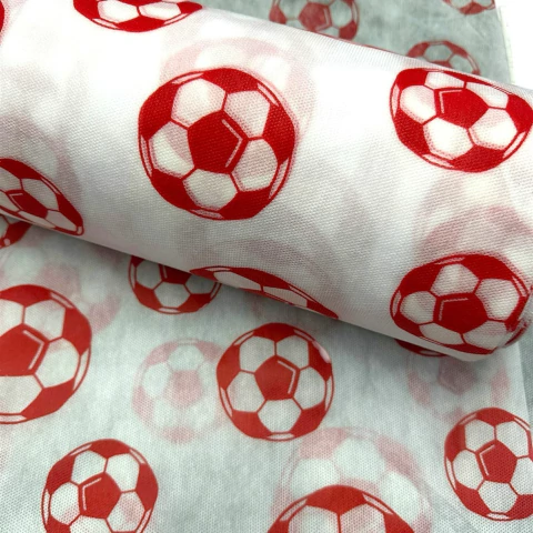 Tnt Estampado - Bolas De Futebol Vermelha SF