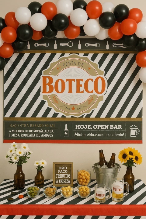 Painel Decorativo Para Festa - Boteco