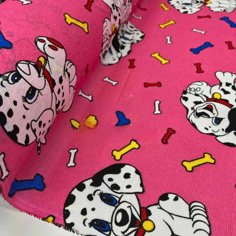 5 Metros de Tecido Gorgurinho Estampado - Dálmata Pink