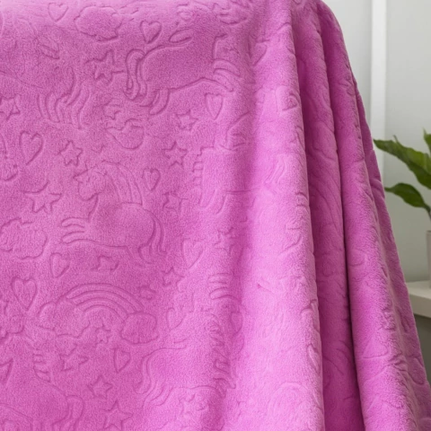 Pelúcia Tech Fleece Pequeno Poney - Pink 1m x 1.60m - comprar online