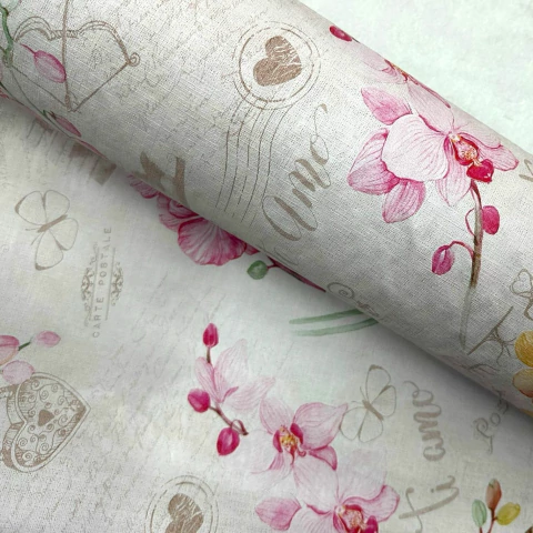 Dekorama Revest Shabby Chic Bege 1,40m x 1,00m Impermeável