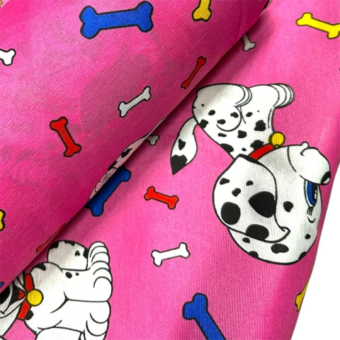 Tecido Gorgurinho Estampado - Dálmata Pink