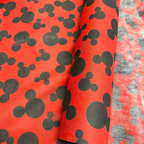 Tnt Estampado - Orelha Preto Vermelho