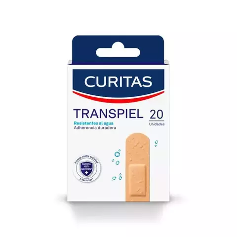 CURITAS TRANSPIEL RESISTENTE AL AGUA X 20U