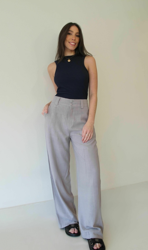 CALÇA LINHO CINZA