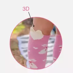 MEIA COELHO CORAÇÃO ROSA - Feito Por Mamãe 