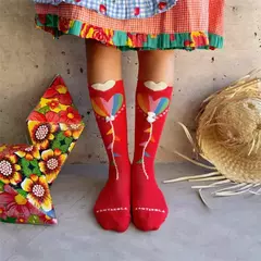 MEIA BALÃO COLORIDA ROSA
