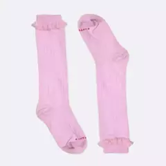 MEIA CANELADA RENDINHA ROSA na internet