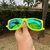Óculos de Sol Athena Amarelo Fluorescente Retangular para Corredores - comprar online