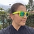 Óculos de Sol Athena Amarelo Fluorescente Retangular para Corredores na internet