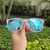 Óculos de Sol Kenya Rosa com Azul Degradê lente Azul - comprar online