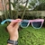 Óculos de Sol Kenya Rosa com Azul Degradê lente Azul - loja online