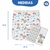 Kit 3 Fraldas De Pano Dengo Tecido Duplo Bordada 70x68cm Neutra Girafa Bege 100% Algodão Minasrey - Real Conforto
