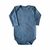 Body azul de manga longa para bebê, 100% algodão, da marca Markha Baby.