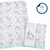 Kit com 3 panos de boca babete para bebê, com estampas de animais, fabricados em 100% algodão, super absorventes e confortáveis.