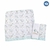 Kit de 3 panos de boca babete para bebê, com estampas de animais, ideal para enxoval infantil.