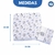 Conjunto de 3 panos de boca babete para bebê com estampa de balões azuis, medindo 32x32 cm, super absorventes e confortáveis.