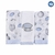 Kit de 3 panos de boca babete para bebê com estampas de balões e nuvens em azul, super absorventes e confortáveis, medindo 32x32cm.