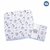 Kit de 3 panos de boca babete para bebê com estampas de balões em azul, super absorventes e confortáveis.