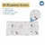 Conjunto com 5 paninhos de boca para bebê, 30cm x 30cm, com estampas digitais e feito de 100% algodão.