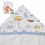 Toalha de Banho Bebe com Capuz Estampada Papi Textil Malha Forrada Macia 94x70cm Menino ou Menina Contém 1 Unidade