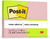 Bloco Adesivo 38mmX50mm POST-IT Neon 4 Blocos c/ 100 Folhas Cada