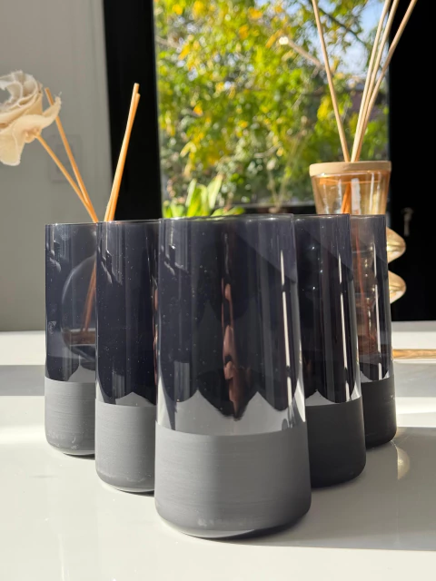 SET X 6 VASOS BUENOS AIRES ALTO ESMERILADOS BLACK 540 ML (101144) - comprar online