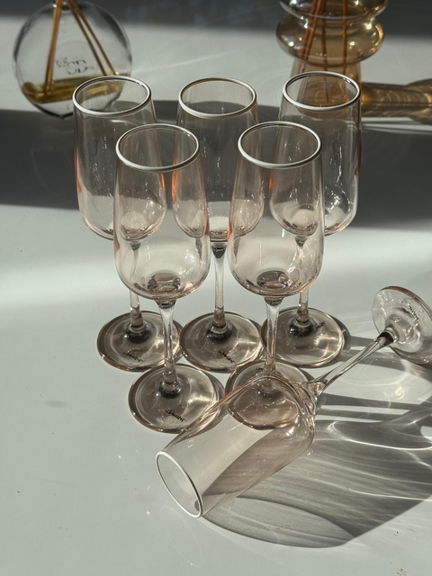 SET X 6 COPAS DE CHAMPAGNE PINK 195 ML (101139) - comprar online