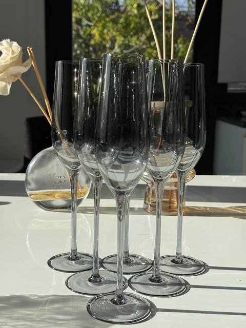SET X 6 COPAS BOMBE DE CHAMPAGNE FUME 223CC (032G) - comprar online