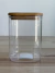 FRASCO CUADRADO CON TAPA BAMBOO BOROSILICATO 900ML (3728)